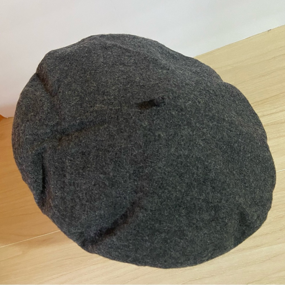 Vintage Wool Classic French Beret Parisian Beanie Bonnet Hat Lined Gray One Size - Picture 6 of 12